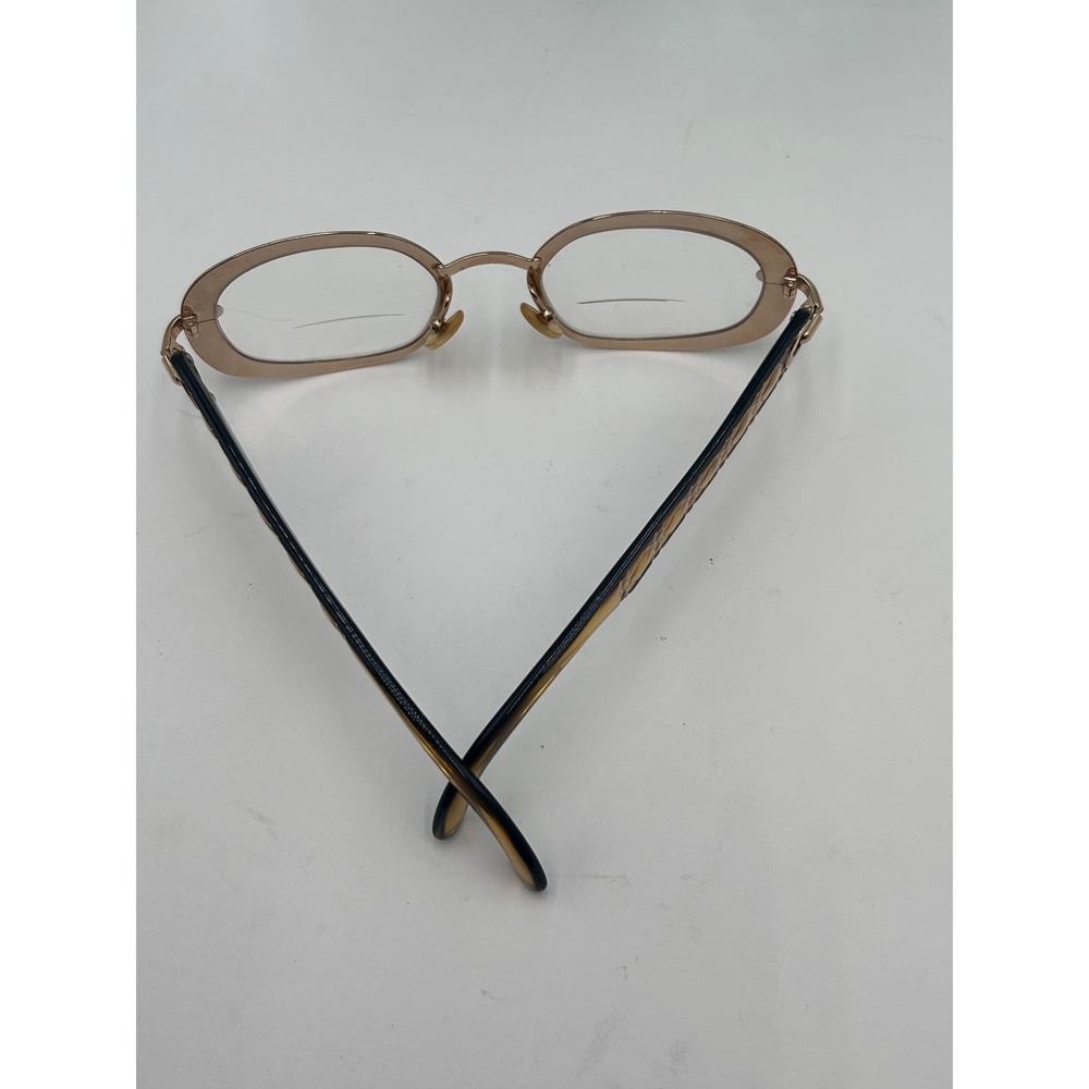 Christian Dior Vintage Carla 42W Gold Amber Oval glasses Frames Austria 49-22 - Picture 14 of 16